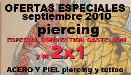 OFERTAS ESPECIALES septiembre 2010 PIERCING