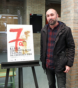 Eloy Pérez, ganador del concurso de carteles para difundir la 7ª Liga de Improvisación Teatral de Castellón