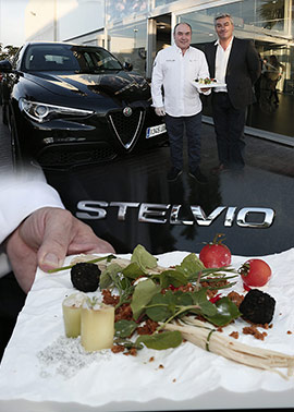 Miguel Barrera presenta Stelvio, un nuevo plato que lleva el nombre del primer SUV de Alfa Romeo