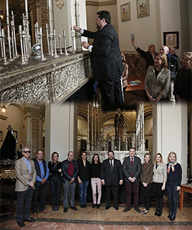 Acto de entrega de la restauración del manto y el vestido de la Dolorosa de la Cofradía de la Sangre