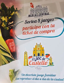 El Mercat Central de Castelló sortea  juegos de Castellón