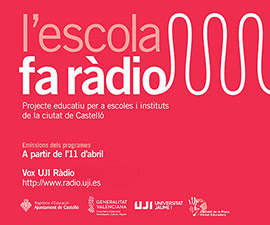 L´escola fa ràdio, se escuchará en la web de Vox UJI Radio