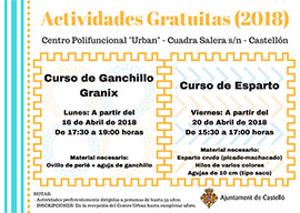 Nuevas actividades en la programación del centro polifuncional Urban de Castellón