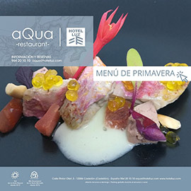 Nueva carta menú de primavera de aQua Restaurant en Castellón