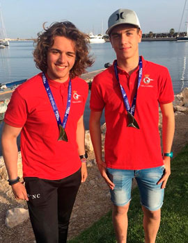 Los regatistas del RCN Castellón Nicolas Caballer y Eric Monroy subcampeones en él Campeonato Autonómico