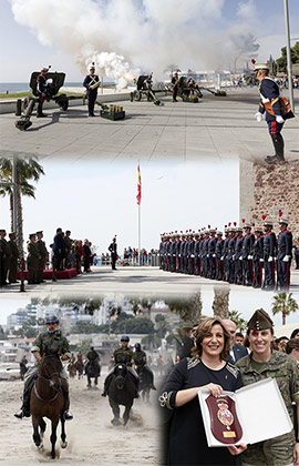 La Guardia Real izó la bandera de España en Benicàssim