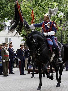 Parada militar de la Guardia Real y juramento de los castellonenses ante la bandera de España
