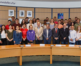 Deportistas de élite de la UJI y participantes en los campeonatos de España universitarios