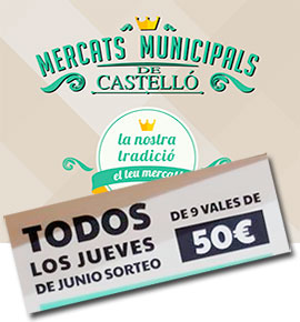 Todos los jueves de junio sorteo en el Mercat Central de Castelló