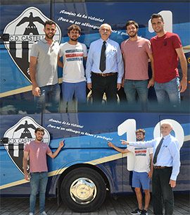 Frases motivadoras en los Autos Mediterráneo para alentar a los futbolistas del CD Castellón