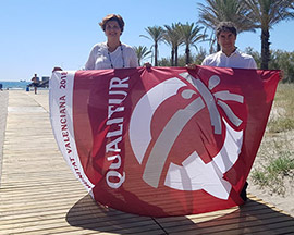 Banderas Qualitur a las playas de El Pinar, Gurugú y Serradal de Castellón