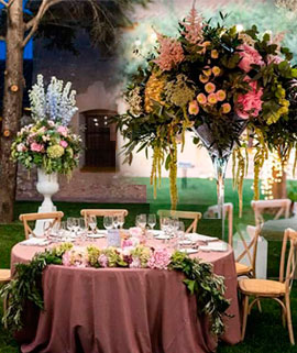 Conjuntos florales para una boda en Castellón