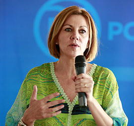 María Dolores Cospedal visita Castellón en su carrera por la presidencia del PP