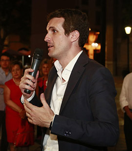 Pablo Casado visita Castellón en su carrera por alcanzar la presidencia del PP