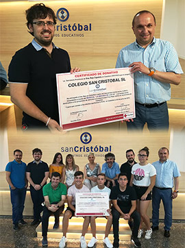 El colegio San Cristóbal dona 4.320 euros para los proyectos infantiles de Cruz Roja Castellón