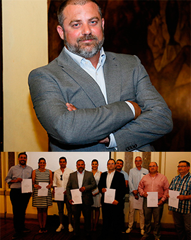 Presentación de la candidatura de Alejandro Vidal a la Junta de Festes en el Real Casino Antiguo