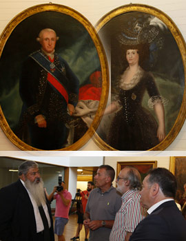 Retratos del rey Carlos IV y de la Reina Maria Luisa de Parma piezas invitadas en el Museo de Bellas Artes