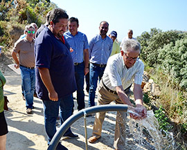El nuevo pozo en La Serratella  garantiza el abastecimiento de agua