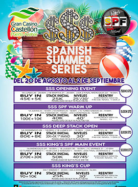 Comienzan las Spanish Summer Series en el Gran Casino Castellón  con más de 75.000 euros GTD