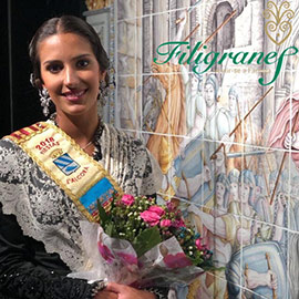 Filigranes viste a la reina de Alcora, Mireia Andreu