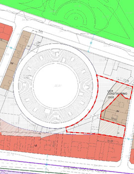 El nuevo plan urbanístico proyecta la eliminación del muro de la plaza de toros y transformar su entorno en un espacio libre de uso público