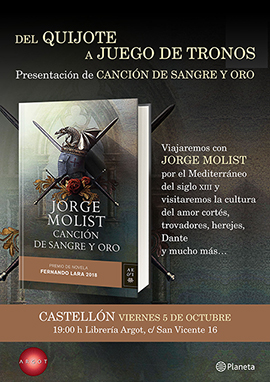 Charla y presentación en Argot de una novela de Jorge Molist