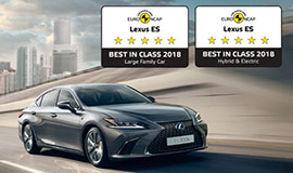 El nuevo Lexus ES 300h Híbrido nombrado vehículo más seguro de Europa en dos categorías