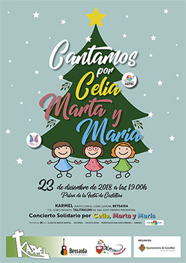 Concierto solidario por Celia, Marta y María en el Palau de la Festa de Castellón