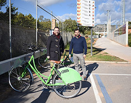 Nuevo carril bici y bancada de Bicicas en Castellón