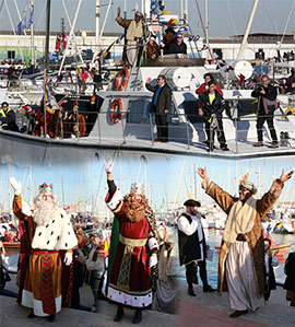 Los Reyes Magos desembarcan en el Grao de Castellón