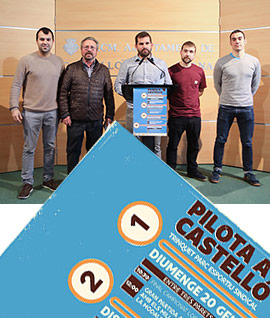 Presentación del calendario trimestral de pilota a Castelló