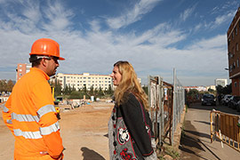 Construcción del nuevo puente del río Seco de Castellón