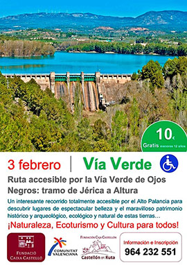 Ruta accesible por la Vía Verde de Ojos Negros