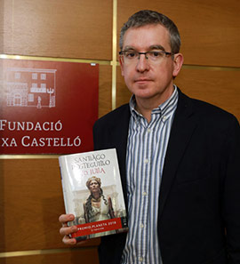 Charla de Santiago Posteguillo en la Fundación Caja Castellón