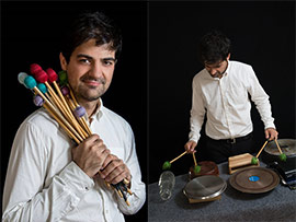 La percusión de David Moliner, el viernes en la Sala San Miguel de la Fundació Caixa Castelló