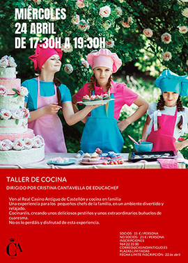 Taller de cocina para niños dirigido por Cristina Cantavella de Educachef