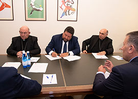 La Diputación firma un convenio con los dos obispos de la provincia para restaurar lo mejor del patrimonio castellonense