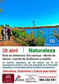 Ruta en Almenara: Els estanys – Monte de Venus – recinto de Al Manara y castillo