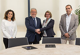 Firma de colaboración entre la Universitat Jaume I y Fundación Bancaja