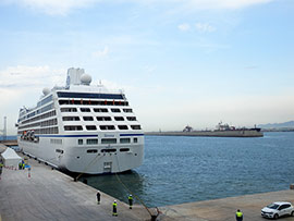 El buque Sirena escala en el muelle de Cruceros PortCastelló