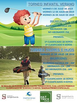 Torneos Infantiles Verano y Torneo Padres e Hijos en Mediterráneo Golf