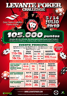 Gran Casino Castellón da inicio este fin de semana a su etapa especial verano Levante Poker Challenge
