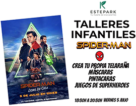 Spiderman, estreno de cine Estrella en Estepark con talleres infantiles