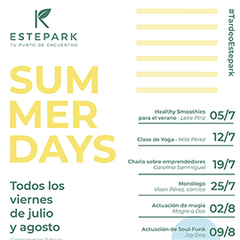 Disfruta de los tardeos SUMMER DAYS en Estepark