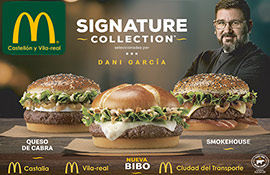 El chef Dani García presenta las tres nuevas hamburguesas de McDonald´s