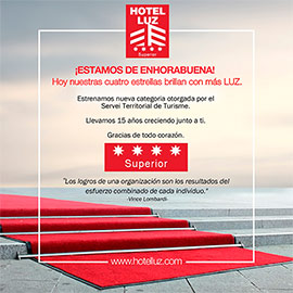El hotel Luz de Castellón recibe la categoría cuatro estrellas superior