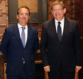 El presidente Ximo Puig recibe en audiencia al director general de la refinería BP Oil de Castelló