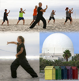 Tai-chi entre las actividades de la playa del Gurugú de Castelló