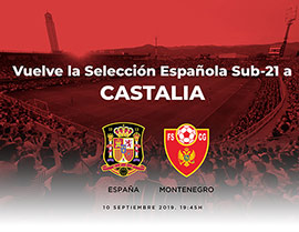 España-Montenegro Sub-21 en el Castalia