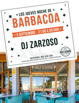 Barbacoa los jueves en el restaurante Golf Azahar